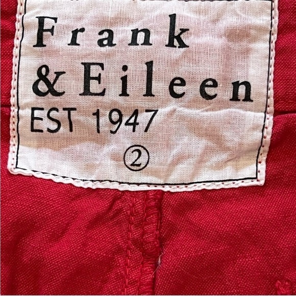 Frank & Eileen Kinsale Performance Pant Raw Hem High Rise 2 Red classic cropped - Picture 13 of 15